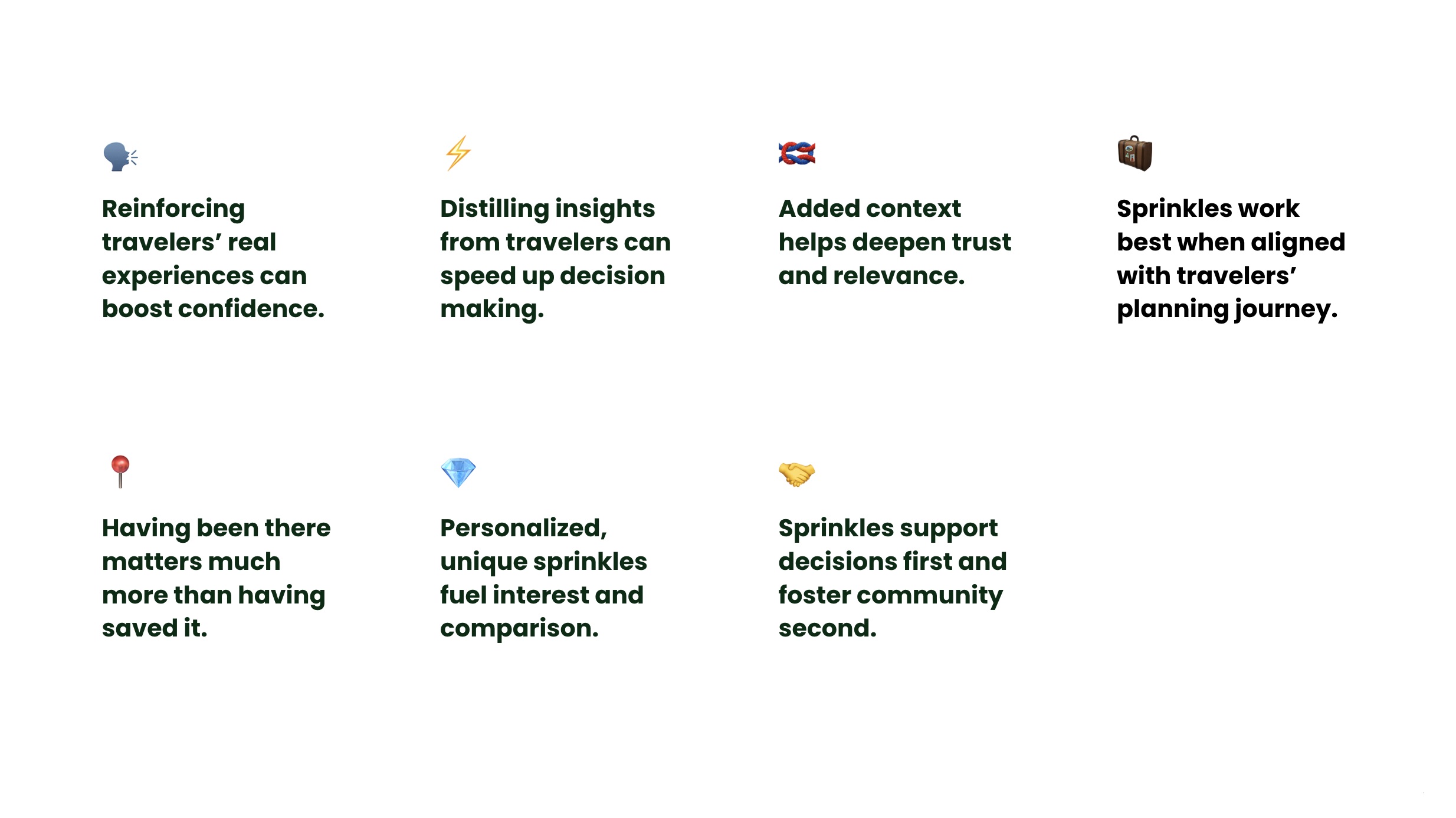 Key takeaways slide summarising the main findings from the Project Sprinkles study