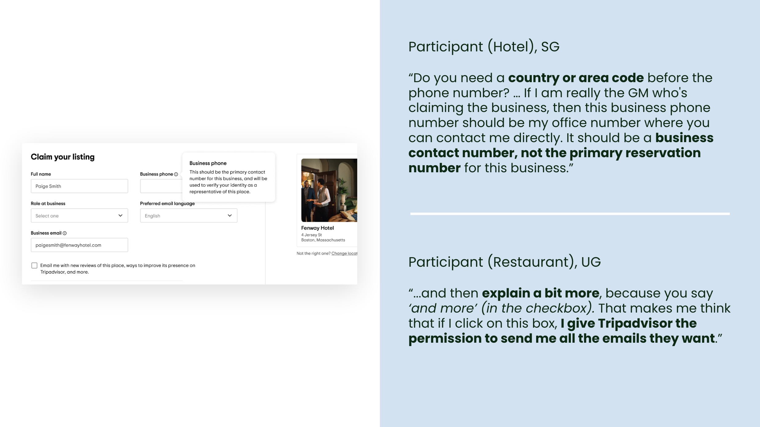 Finding showing ambiguity around the sign-in modal, phone number entry, and email opt-in checkbox language